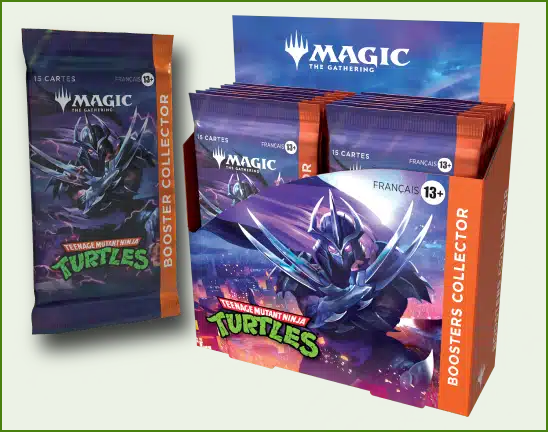 Magic Display Collector Teenage Mutant Ninja Turtles VF qui accompagne cette nouvelle edition de Magic dans l'univers et l'esprit des tortues ninja