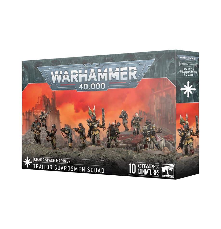 Chaos Space Marines : Escouade de gardes Renégats fait partie des nouveautées de 2025 pour les armées space marines du chaos, cruauté et devotion