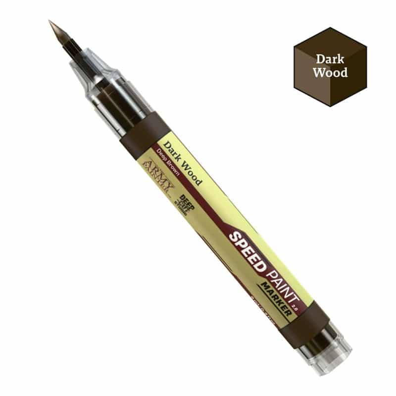 Speedpaint Markers d'Army Painter Dark Wood, vous permet de découvrir une nouvelle façon de peindre vos figurines sans pinceau ni palette.