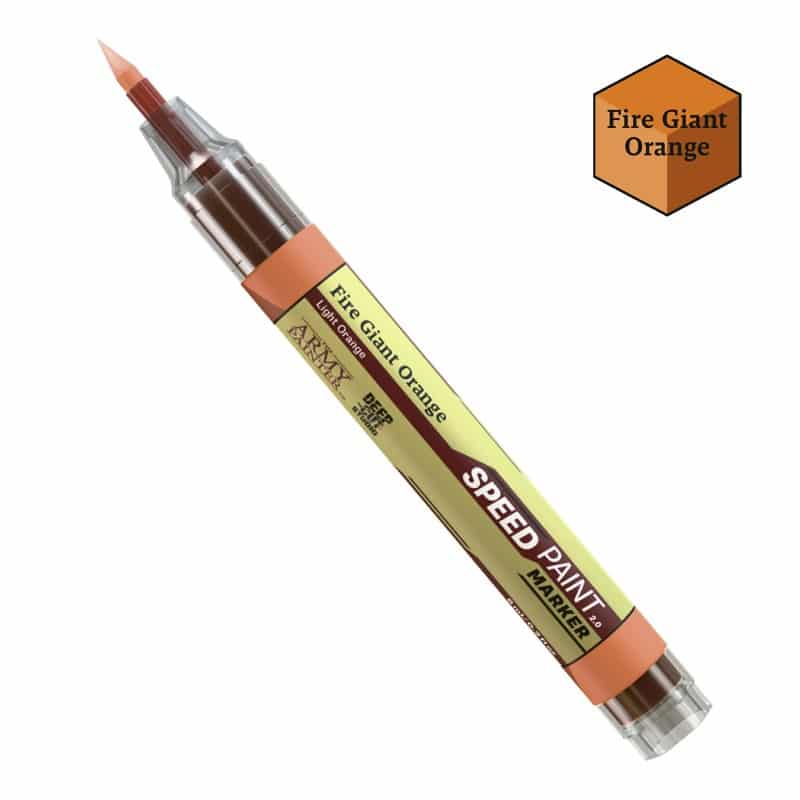 Speedpaint Markers d'Army Painter Fire Orange, vous permet de découvrir une nouvelle façon de peindre vos figurines sans pinceau ni palette.