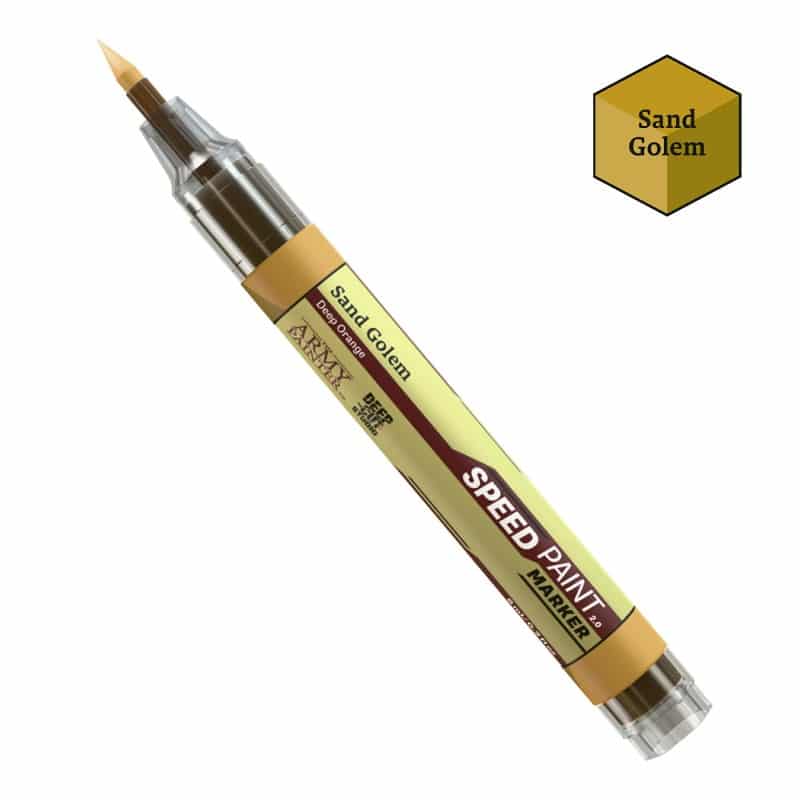 Speedpaint Markers d'Army Painter Sand Golem, vous permet de découvrir une nouvelle façon de peindre vos figurines sans pinceau ni palette.