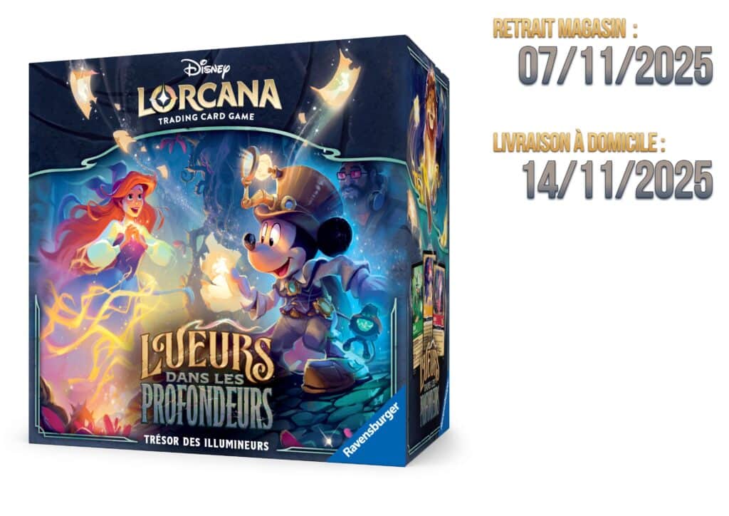 Disney Lorcana Chapitre 10 Lueurs dans les profondeurs : coffret trove est un excellent moyen de collectionner ce superbe nouveau chapitre