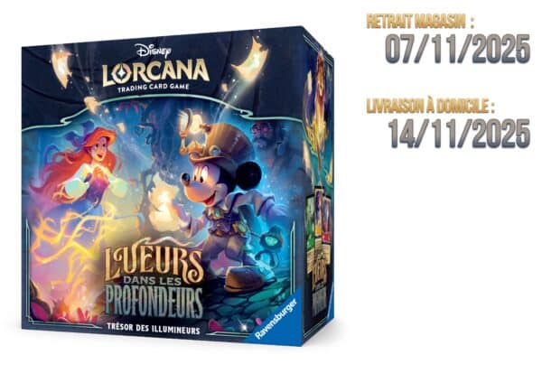 Disney Lorcana Chapitre 10 Lueurs dans les profondeurs : coffret trove est un excellent moyen de collectionner ce superbe nouveau chapitre