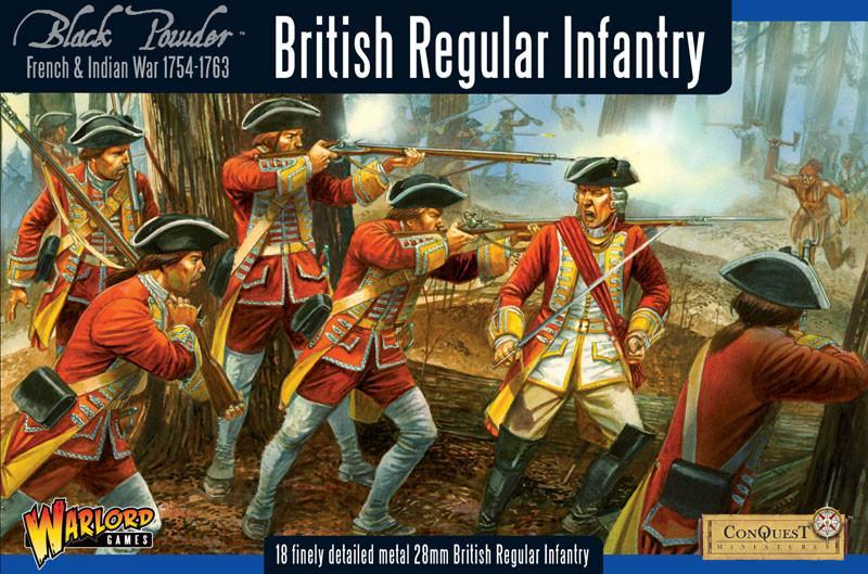 British Regular Infantry est une boite permettant de reproduire la guerre de 7 ans aux Etats unis entre les anglais , les français et les amerindiens