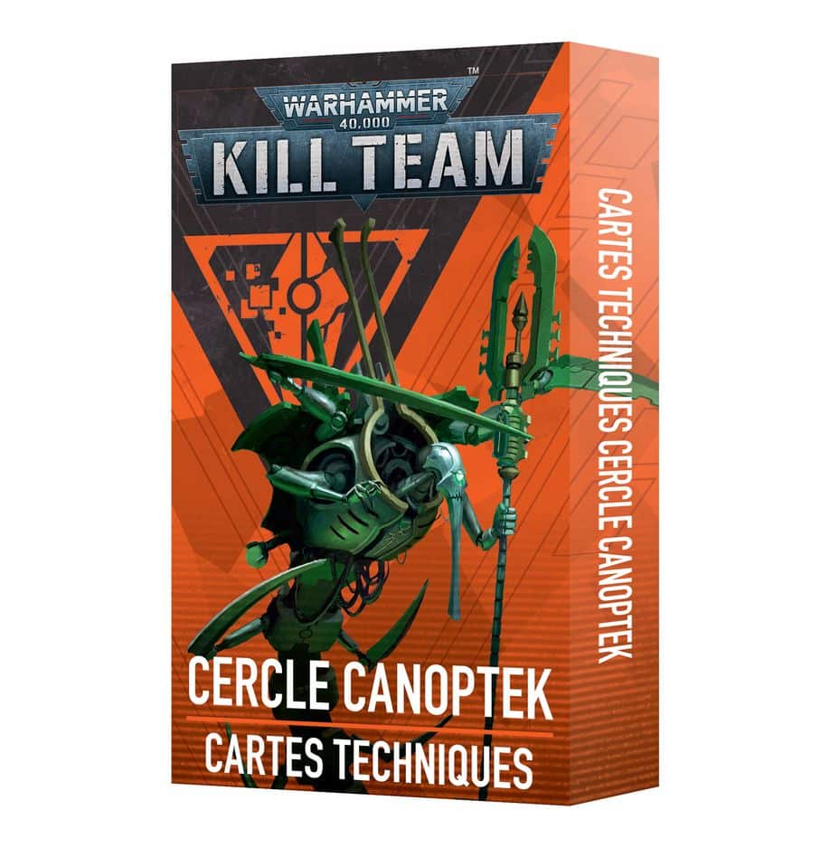 Kill Team V3 : Datacards Canoptek Circle un set de cartes techniques bien pratiques, qui contiennent les fiches techniques de référence pour tous vos agents