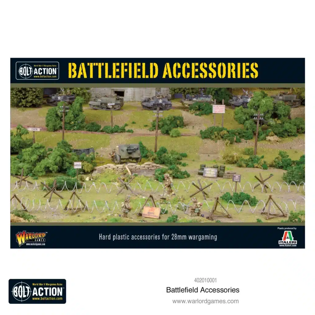 Bolt Action Battlefield Accessories est un coffret parfait pour donner vie à vos champs de bataille. Il propose un ensemble de murs pour garnir vos tables