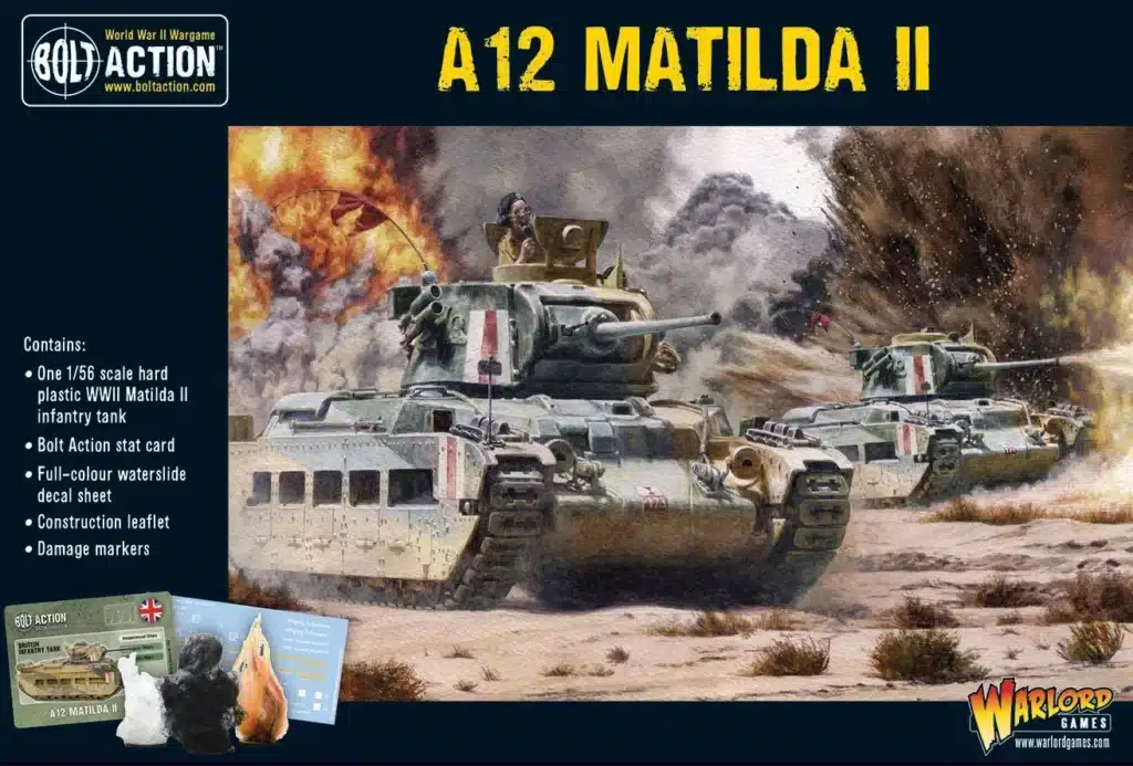 Bolt Action A12 Matilda II vous permettent de revivre la bataille emblématique des Ardennes ou autre batailles de la deuxieme guerre mondiale