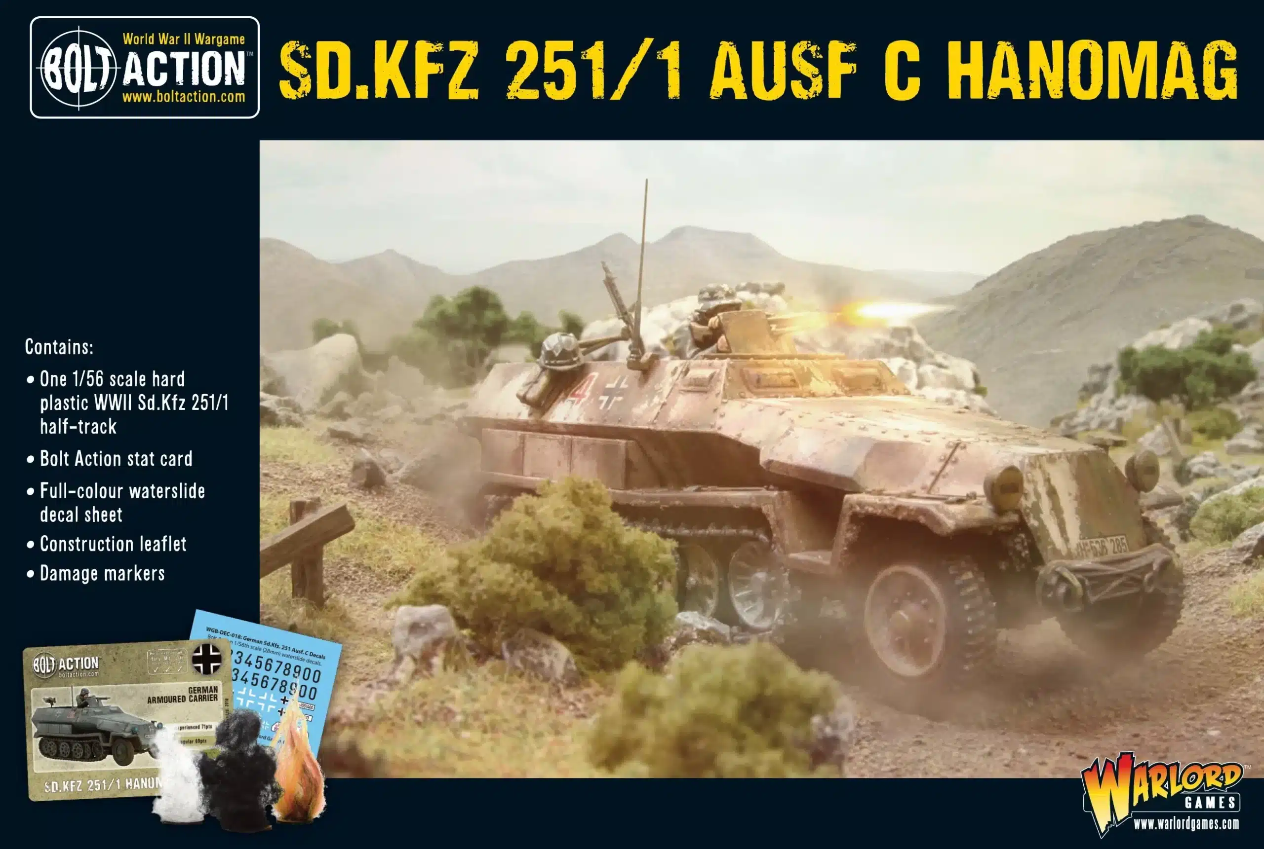 Bolt Action German Sd.Kfz 251 C Hanomag vous permet de revivre les batailles entre les pilotes de chars emblématiques de la deuxieme guerre mondiale