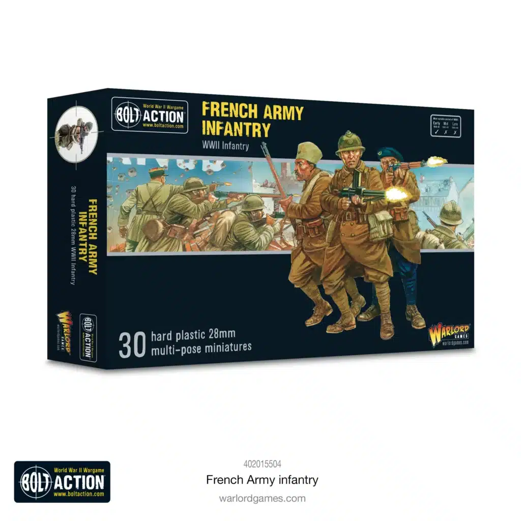 Bolt Action French Army infantry et tous les autres starters vous permettent de revivre la bataille emblématique des Ardennes de la deuxieme guerre mondiale