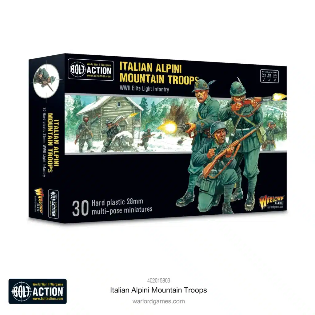 Bolt Action Italian Alpini Mountain Troops vous permettent de revivre la bataille emblématique des Ardennes de la deuxieme guerre mondiale