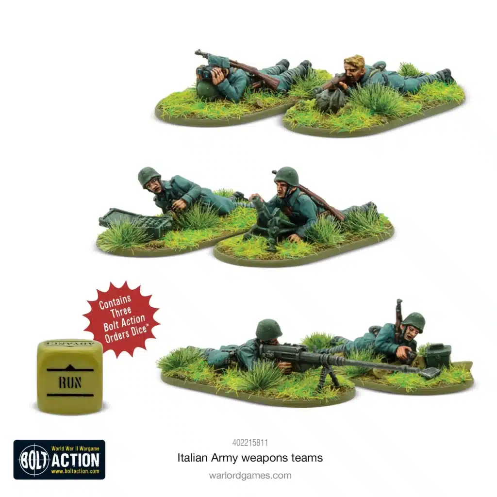 Bolt Action Italian Army Weapons Teams vous permettent de revivre la bataille emblématique des Ardennes de la deuxieme guerre mondiale