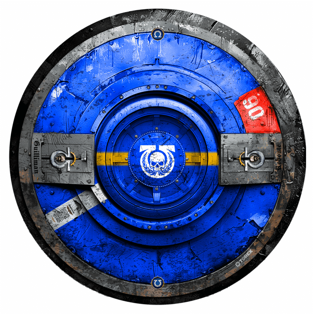 Découvrez W40k V10 6 Gabarits d'objectifs / Ultramarines, les marqueurs d'objectifs de Torek au design epoustoufflant