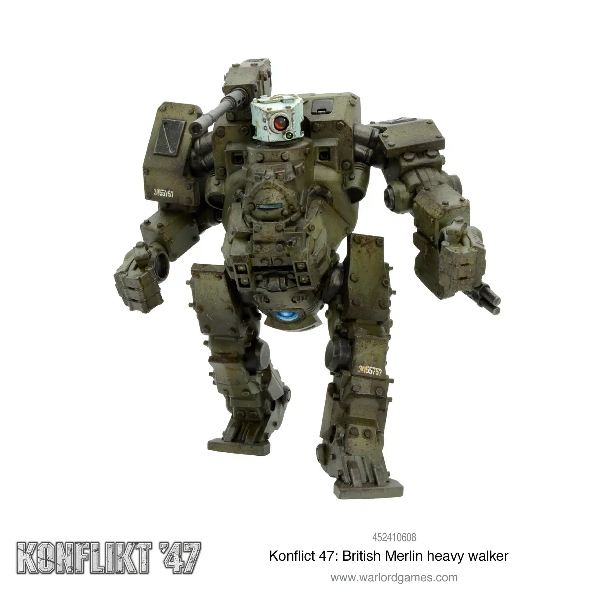 Konflikt '47 British Merlin heavy walker est l'une des sorties qui accompagne le nouveau starter du jeu de warlord games appelé konflikt 47