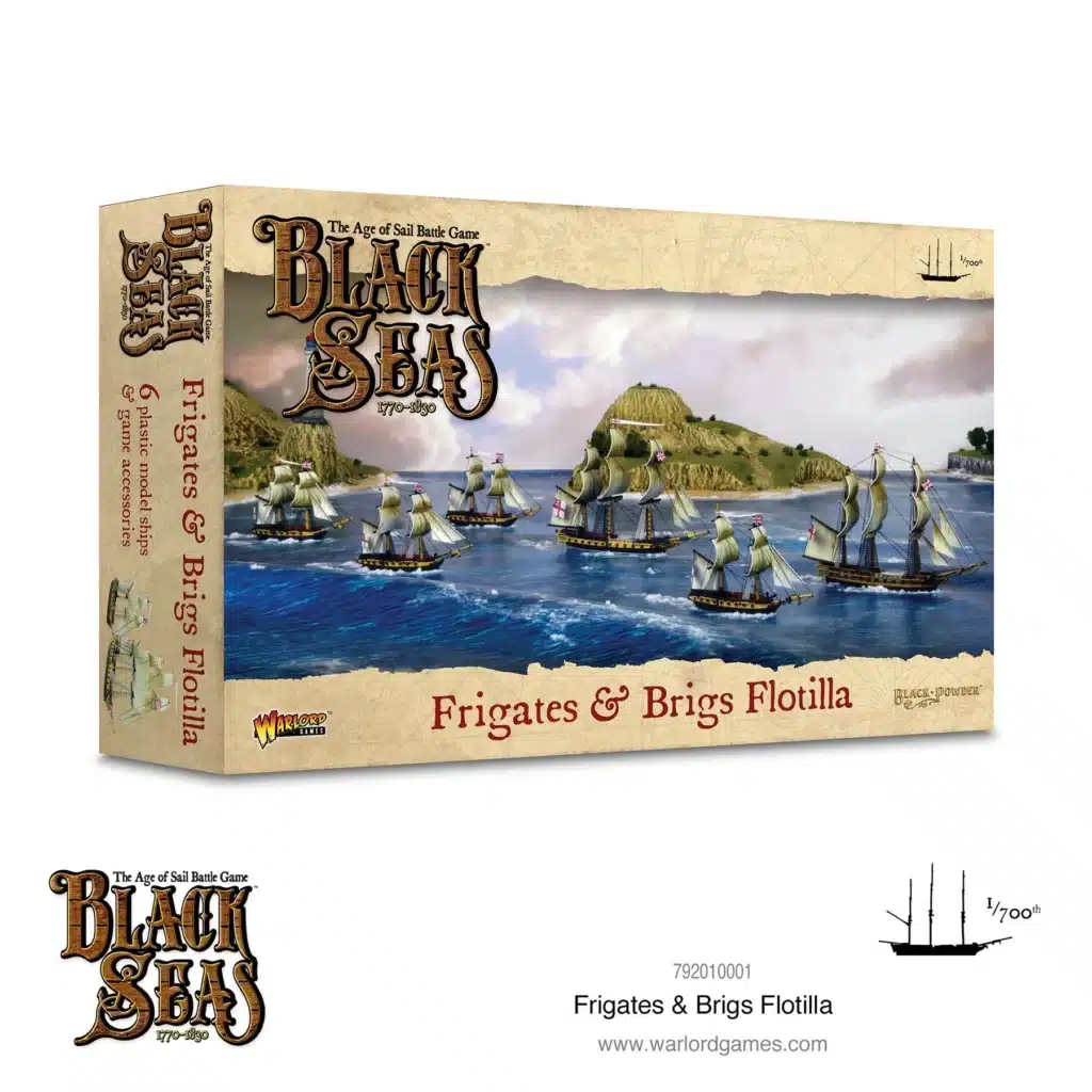 Black Seas: Frigates and Brigs Flotilla est un jeu de figurines qui se concentre sur les batailles navales à l’époque de la fin du XVIIIe et du début du XIXe siècle