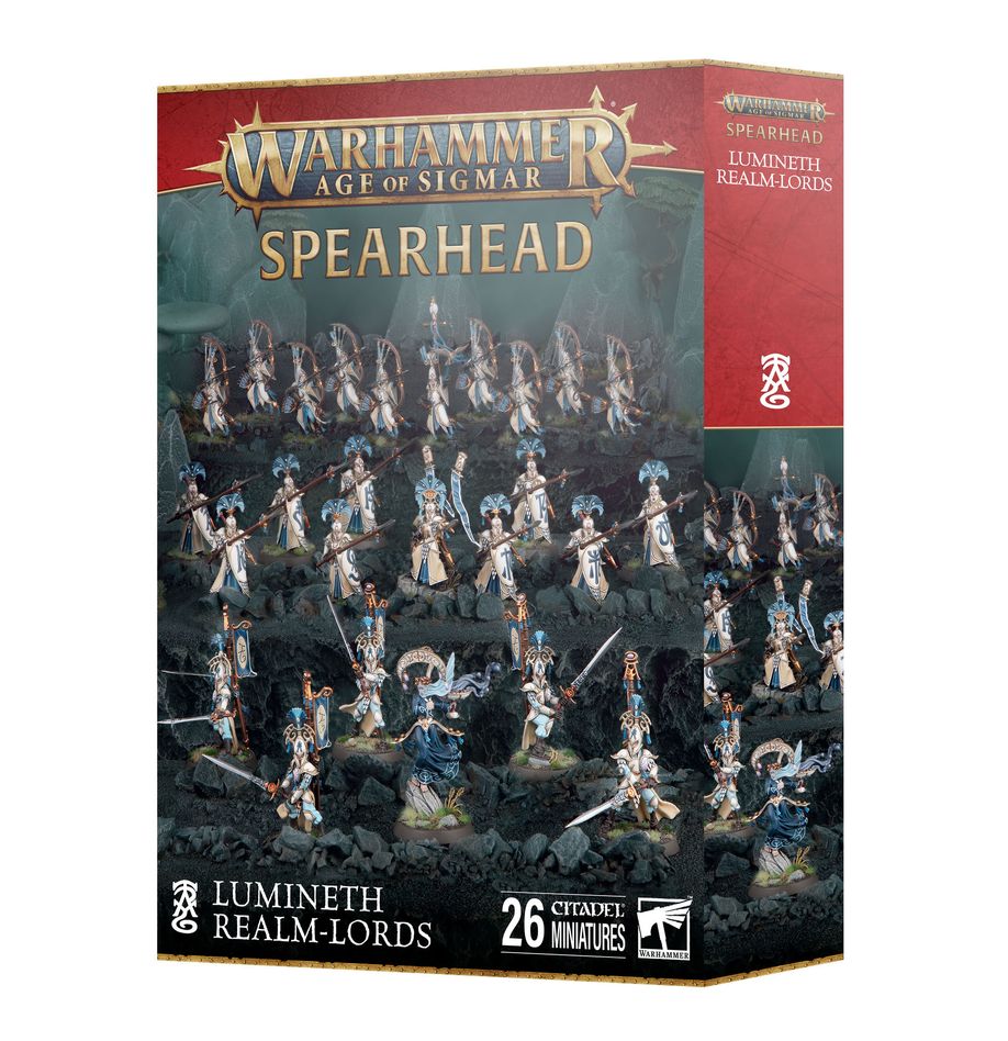 Découvrez la Spearhead Lumineth un choix idéal pour compléter ou débuter avec les Gloompsite Gitz avec la partie chasseur de soleil !!