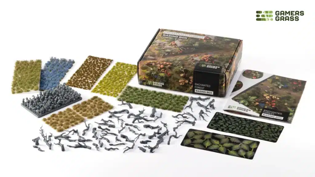 GamersGrass Enchanted Forest Basing Box est la nouveauté de Gamersgrass , ce specialiste mondial de la fabrication de touffes et accessoires