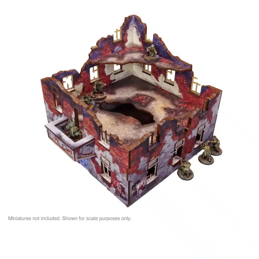 Pre-Painted WW2 Ostfront Apartment Block Bundle vous permet de realiser facilement et avec un superbe rendu un decor des batailles en territoire russe