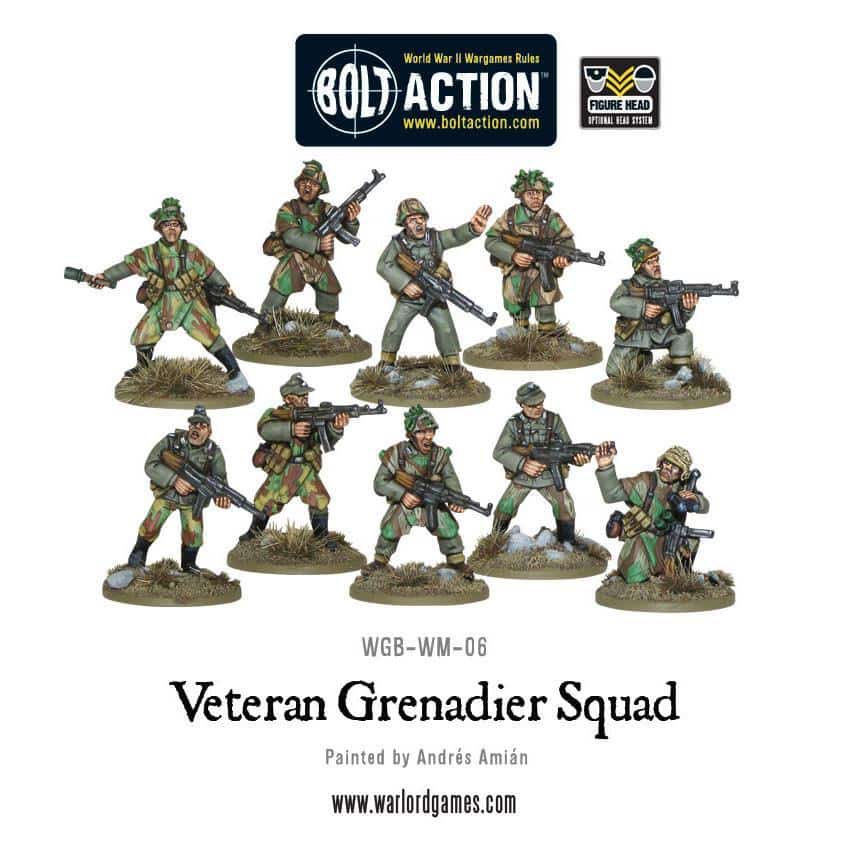 Bolt Action German Veteran Grenadiers Squad vous permettent de revivre la bataille emblématique des Ardennes de la deuxieme guerre mondiale