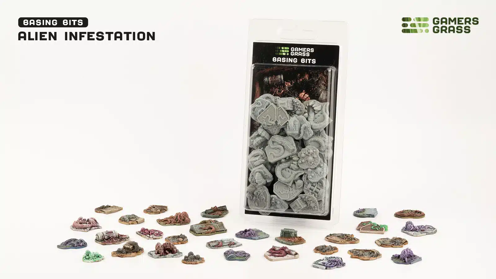 GamersGrass Basing Bits Alien Infestation est la nouveauté de Gamersgrass , ce specialiste mondial de la fabrication de touffes et accessoires