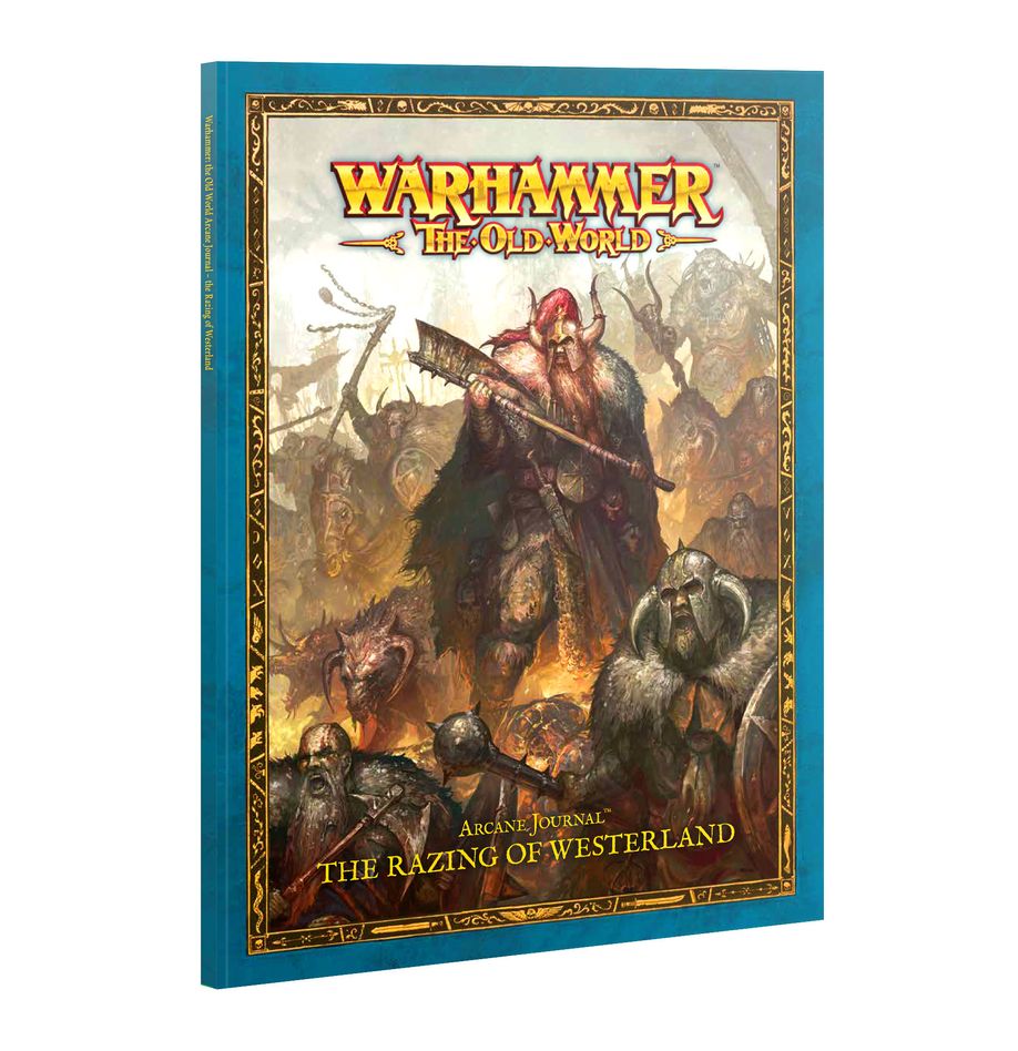 Arcane Journal The razing of Westerland est l'une des unités emblématiques des armées de guerriers du Chaos pour le jeu Warhammer Old World de Games Workshop