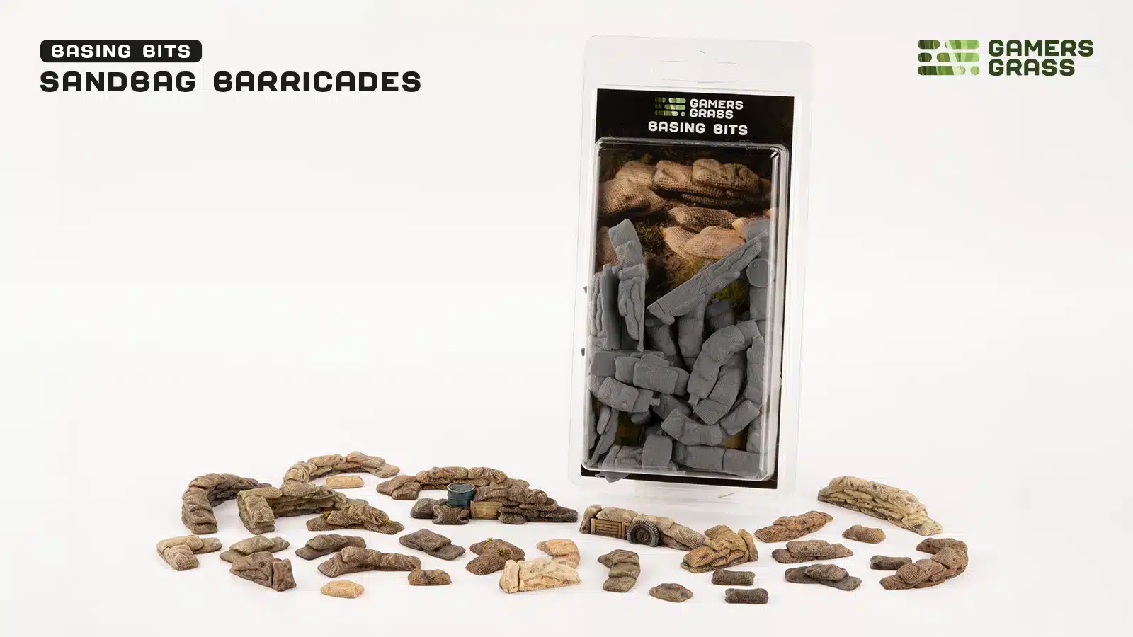 GamersGrass Basing Bits Sandbag Barricades est la nouveauté de Gamersgrass , ce specialiste mondial de la fabrication de touffes et accessoires