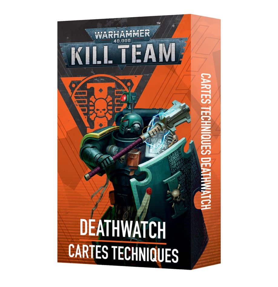 Kill Team V3 : Datacards Deathwatch VF un set de cartes techniques bien pratiques, qui contiennent les fiches techniques de référence pour tous vos agents
