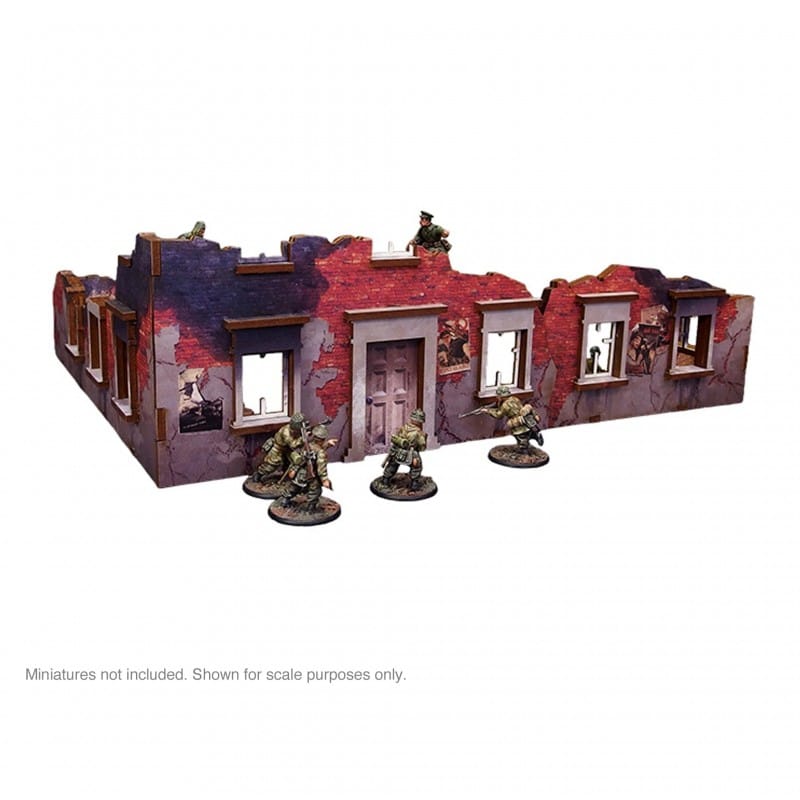 Découvrez le Pre-Painted WW2 Ostfront Stalingrad Ruined Building, parfait pour représenter Stalingrad pour jouer à Bolt Action