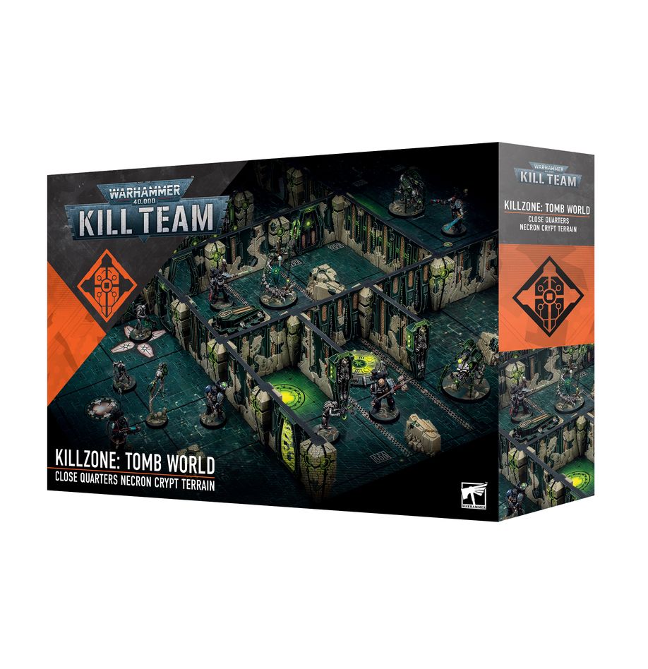 Découvrez et descendez dans le monde-nécropole avec ce kit de terrains pour Kill Team, représentant un tombeau nécron en lent déclin
