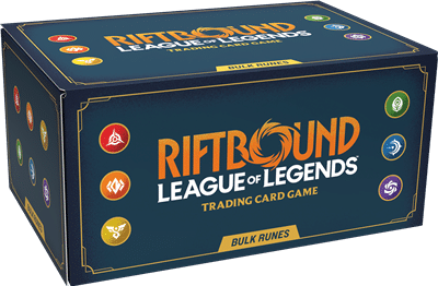 Découvrez le nouveau TCG Riftbound: League of Legends avec le !riftbouns Spiritforged : Bulk runes  accompagnant de multiples autres produits
