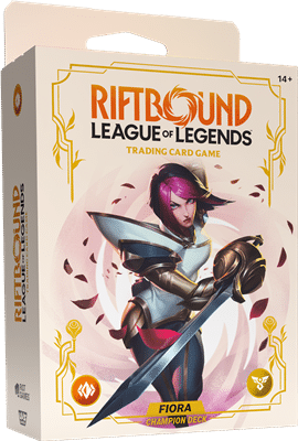 Découvrez le nouveau TCG Riftbound: League of Legends avec le Riftbound Fiora Champion Deck  accompagnant de multiples autres produits