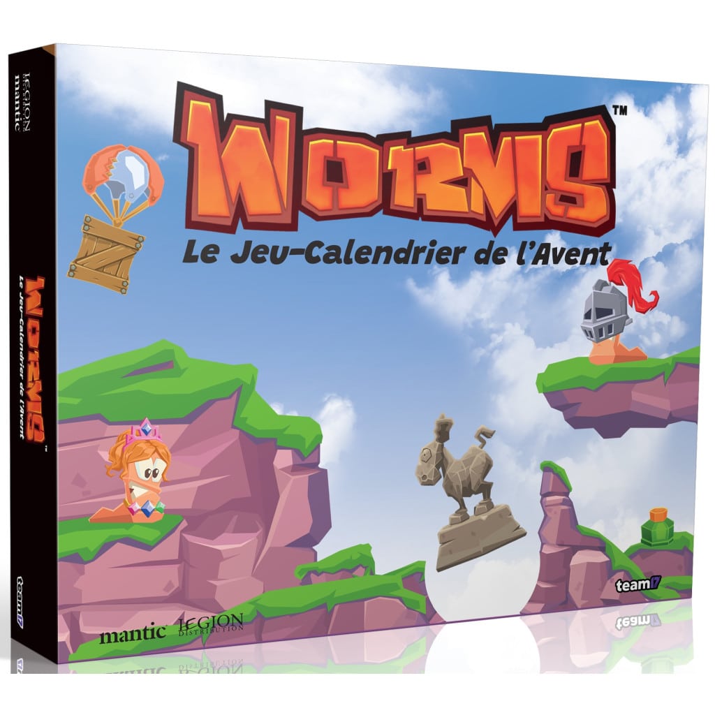 Worms - Le Jeu Calendrier de l’Avent est une superbe idée cadeau pour les fêtes avec ce superbe jeu à jouer avec vos familles