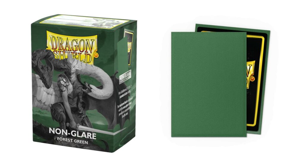 Dragon Shield - 100 protège-cartes standard Mat Non-glare - Forest Green les protège-cartes de format standard conviennent aux cartes mesurant jusqu'à 63x88 mm