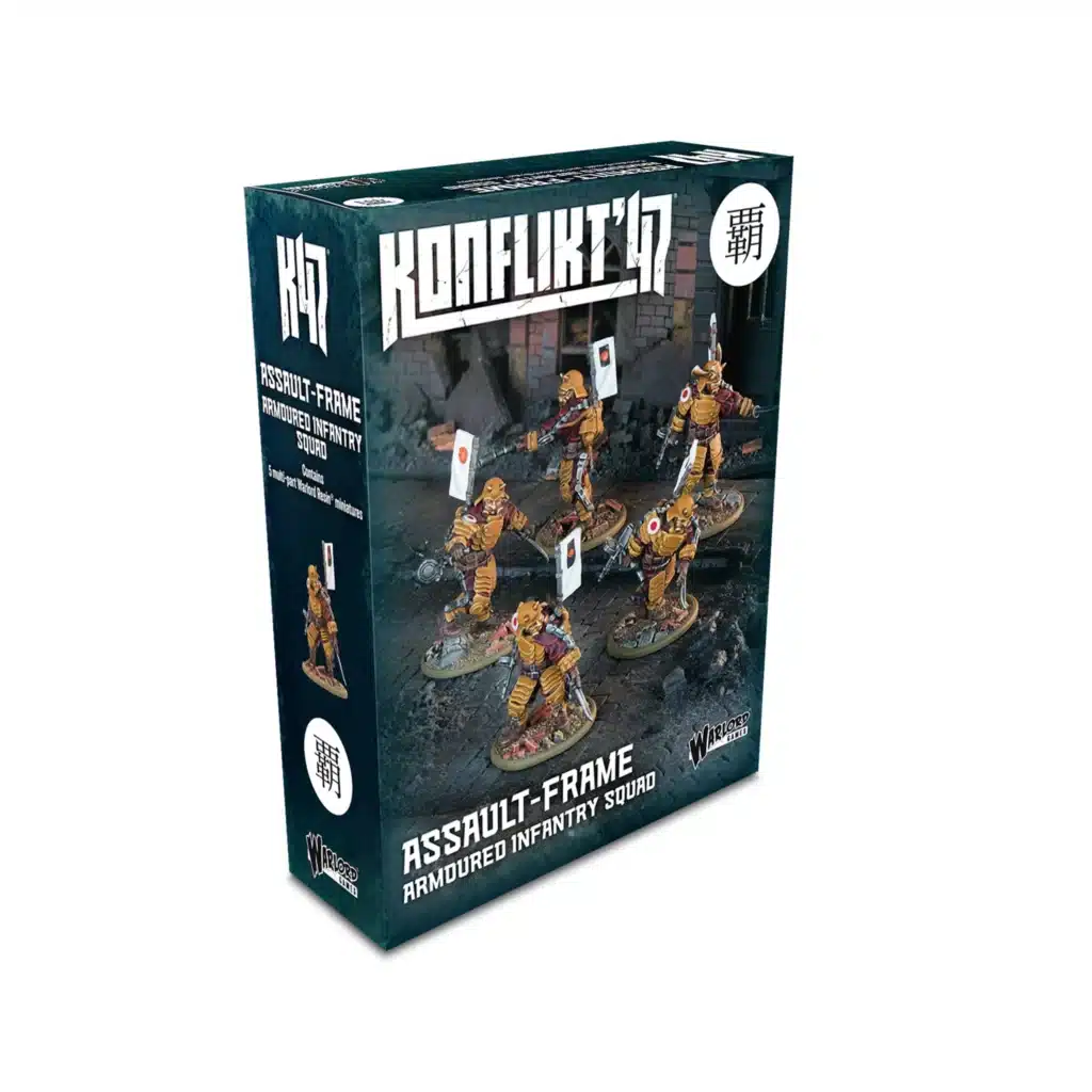 Konflikt '47 Assault-Frame Armoured Infantry Squad est l'une des sorties qui accompagne le nouveau starter du jeu de warlord games appelé konflikt 47