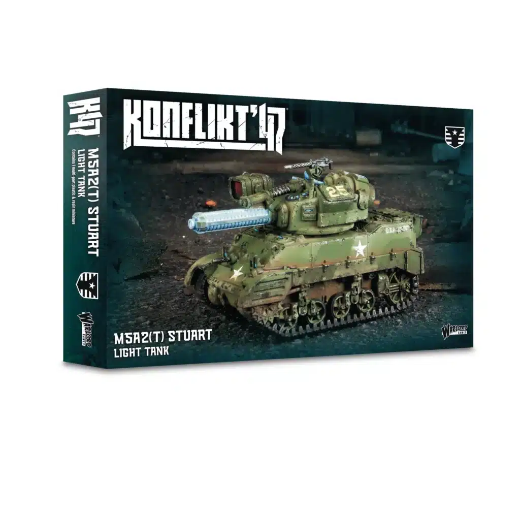 Konflikt '47 M5A2(T) Stuart Light Tank est l'une des sorties qui accompagne le nouveau starter du jeu de warlord games appelé konflikt 47