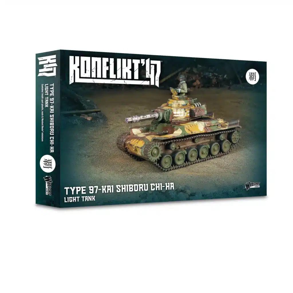 Konflikt '47 Type 97-Kai Shiboru Chi-Ha Light Tank est l'une des sorties qui accompagne le nouveau starter du jeu de warlord games appelé konflikt 47