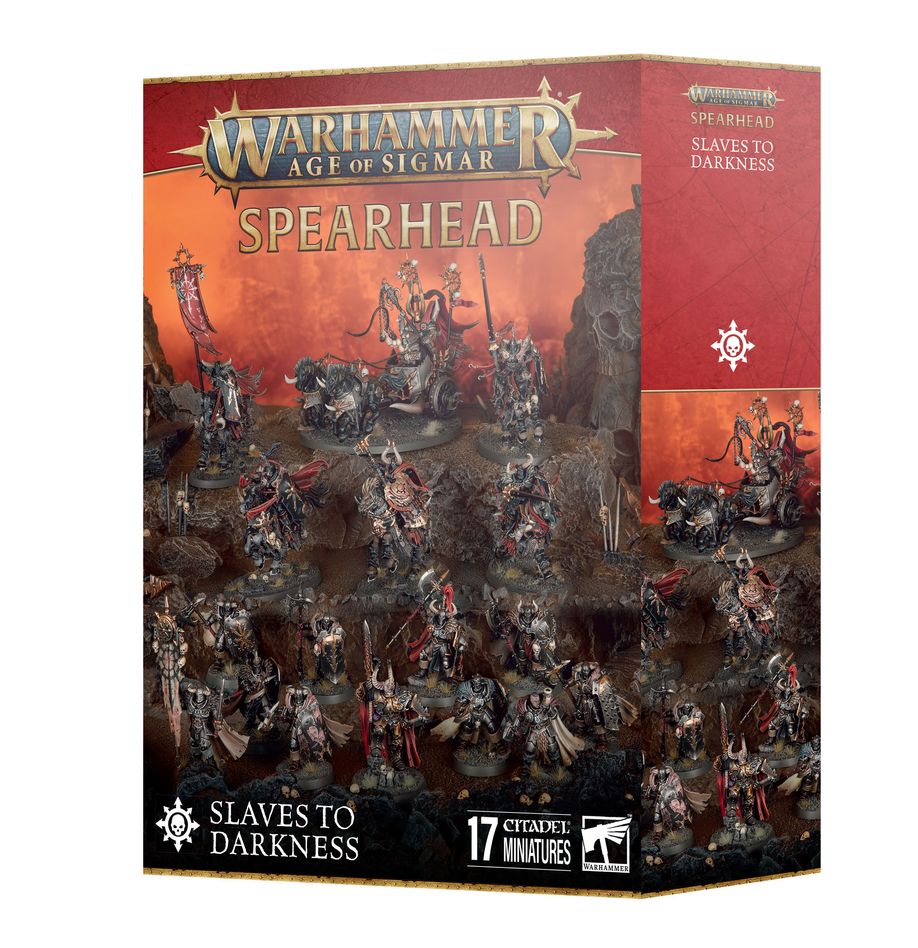 Decouvrez les nouvelles sorties de Games Workshop avec de nouvelles figurines pour les Slaves to Drakness avec la Spearhead Slaves to Darkness