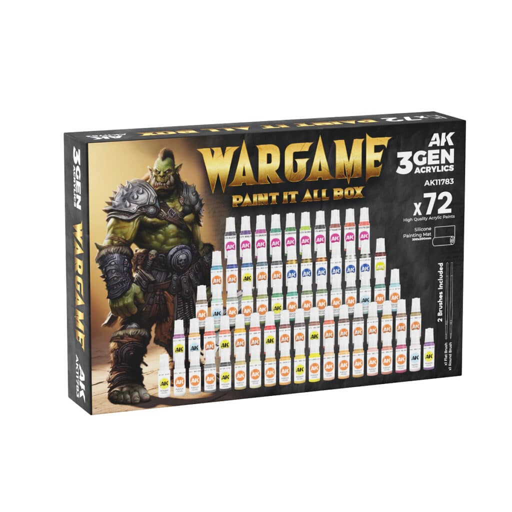 Maxireves a choisi pour vous ce superbe AK 3G Wargame Paint it all x72 afin que vous puissiez découvrir la magnifique gamme AK 3G , une révolution dans votre hobby.
