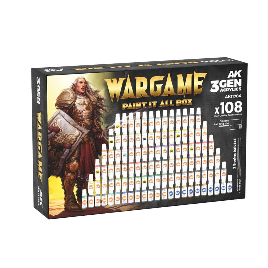 Maxireves a choisi pour vous ce superbe AK 3G Wargame Paint it all x108 afin que vous puissiez découvrir la magnifique gamme AK 3G , une révolution dans votre hobby.