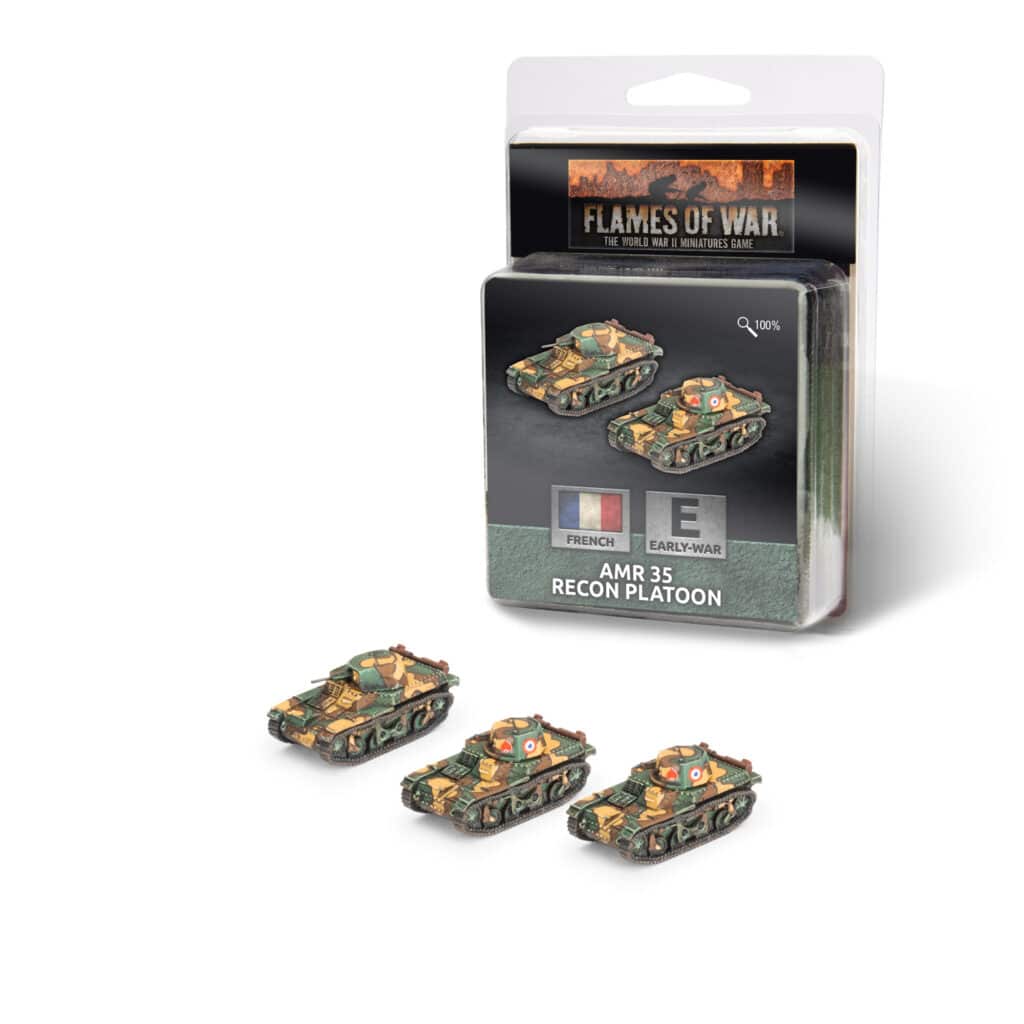 Flames of War : French Renault AMR 35 Recon Platoon fait partie des nouveautées de cette superbe sortie si chère aux français de Flames of War Early War