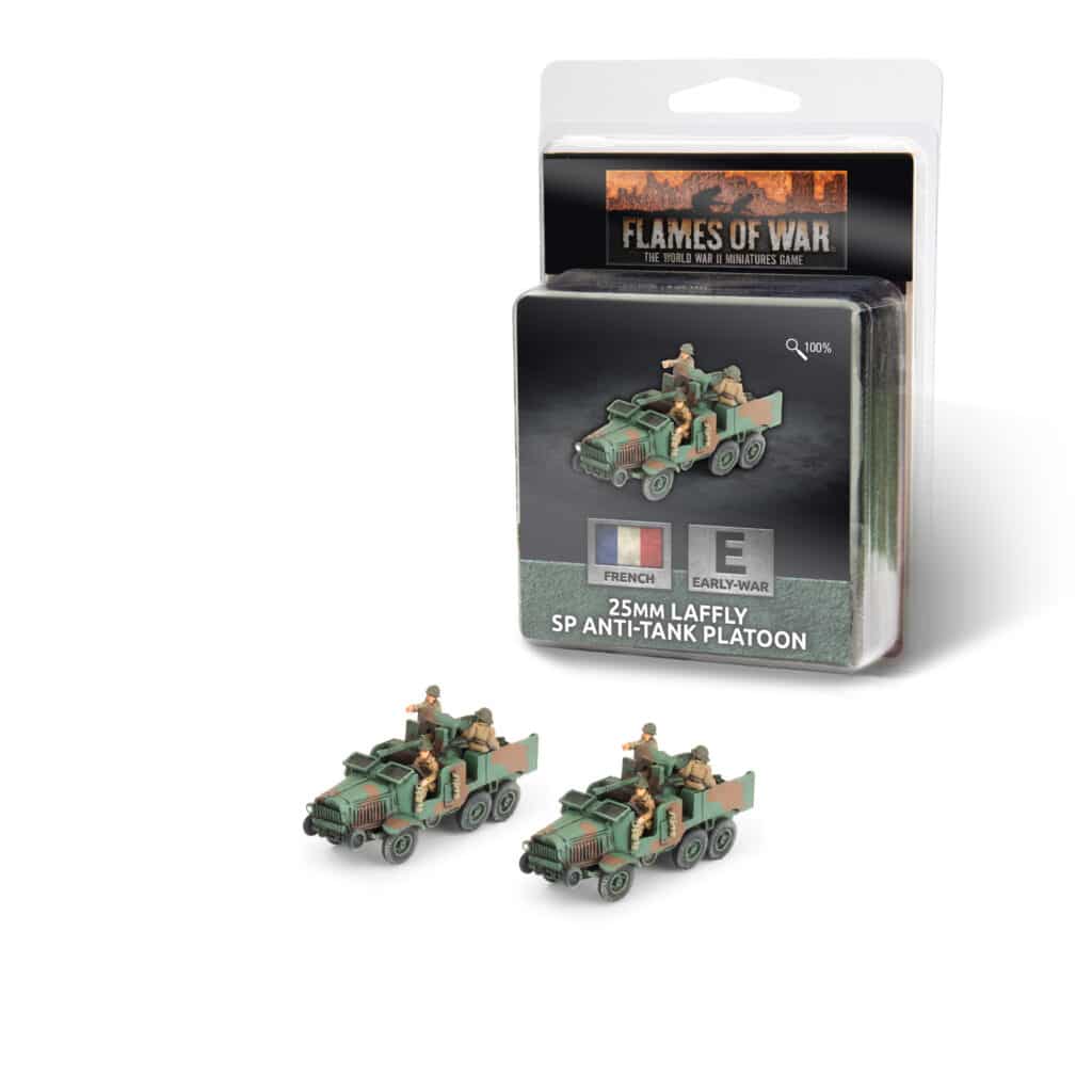 25mm Laffly SP Anti-tank Platoon (x2) fait partie des nouveautées de cette superbe sortie si chère aux français de Flames of War Early War