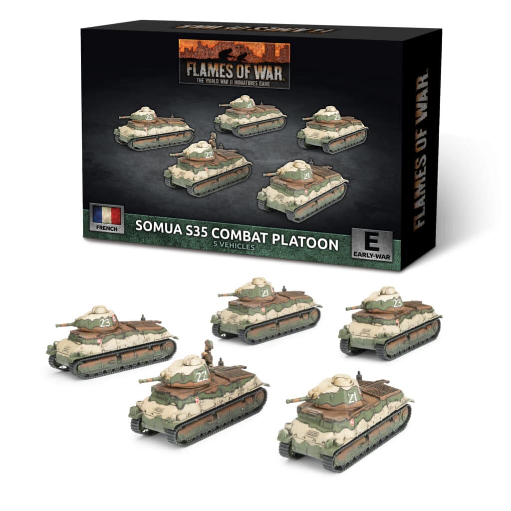 Flames of War  French S-35 Somua Tank Platoon fait partie des nouveautées de cette superbe sortie si chère aux français de Flames of War Early War