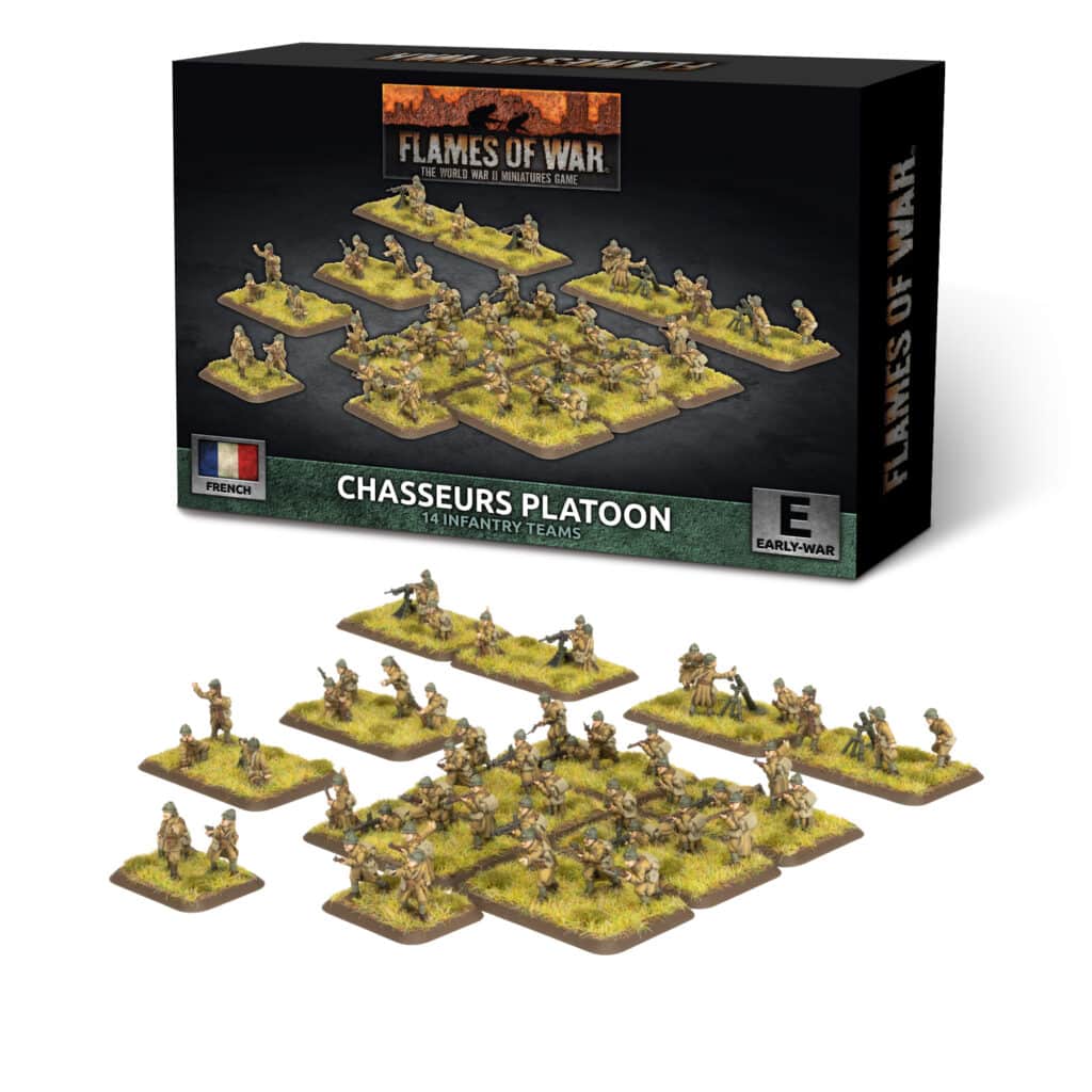 Blitzkrieg French Fusiliers Platoon (Plastic) fait partie des nouveautées de cette superbe sortie si chère aux français de Flames of War Early War
