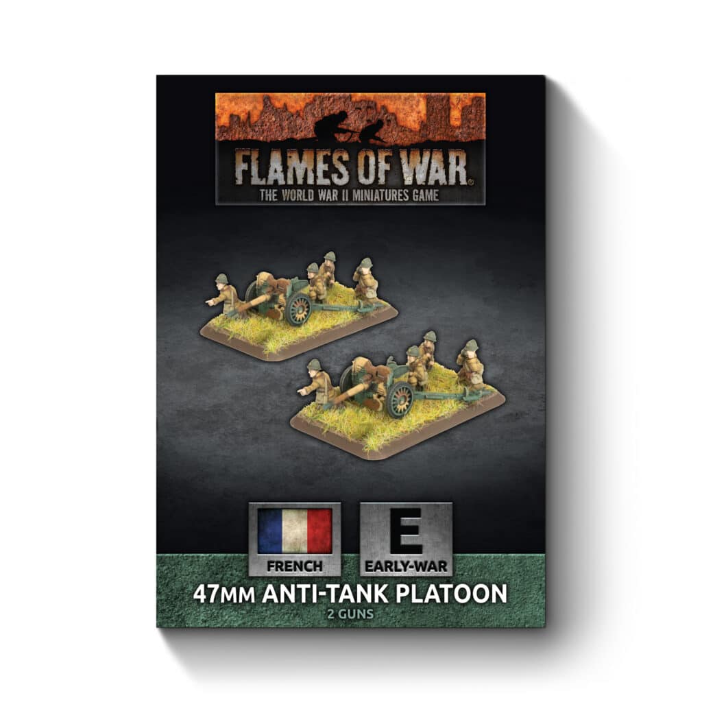 Flames of War : French APX 47mm mle 1937 Anti-tank Platoon fait partie des nouveautées de cette superbe sortie si chère aux français de Flames of War Early War