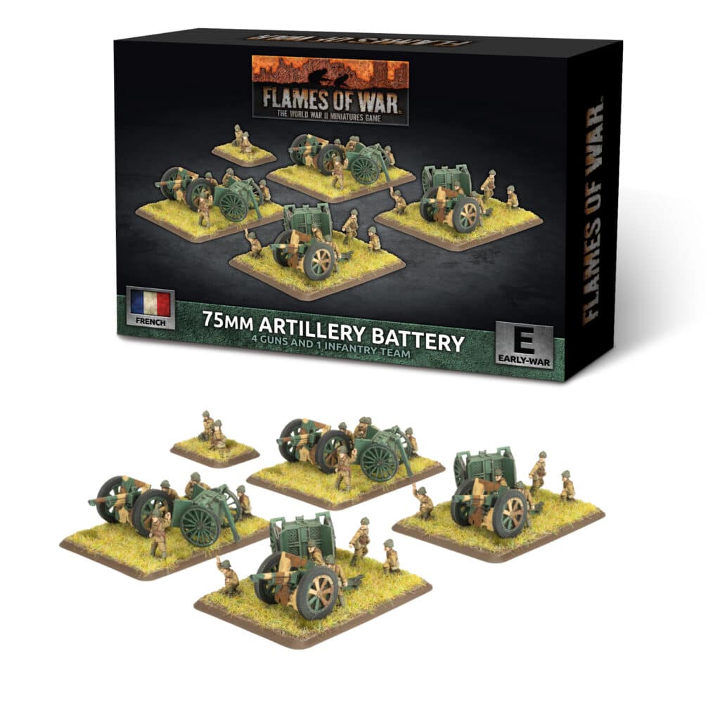 Flames of War : French 75mm mle 1897 Gun Battery fait partie des nouveautées de cette superbe sortie si chère aux français de Flames of War Early War