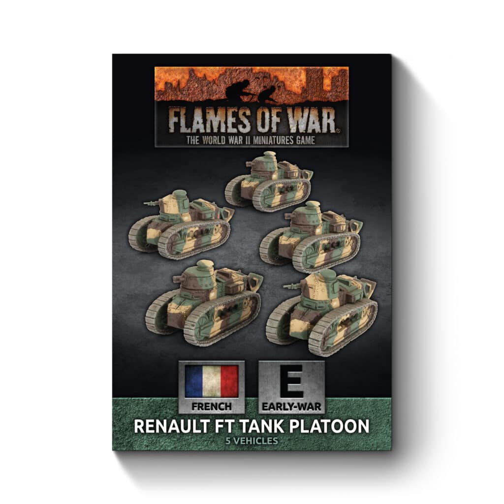 Flames of War : French Renault FT Tank Platoon fait partie des nouveautées de cette superbe sortie si chère aux français de Flames of War Early War
