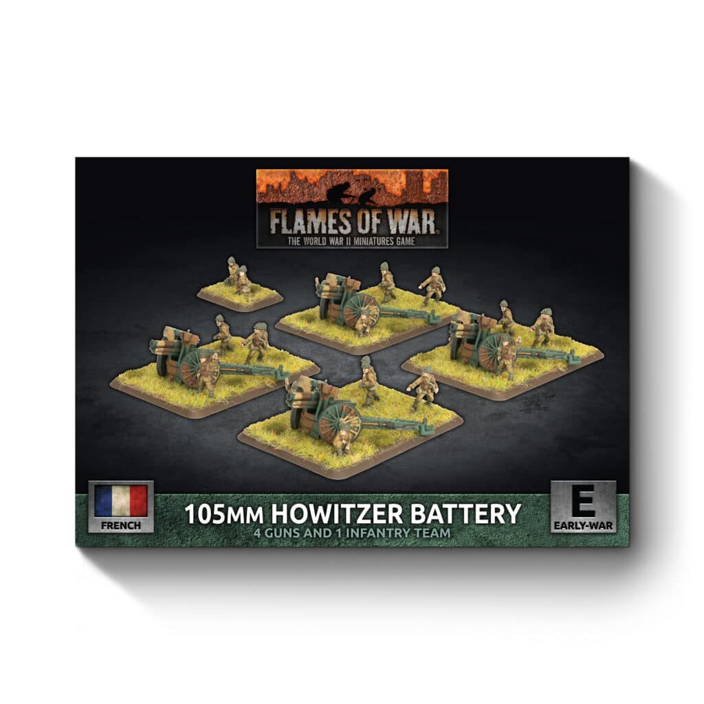 Flames of War :  105mm Howitzer Battery fait partie des nouveautées de cette superbe sortie si chère aux français de Flames of War Early War