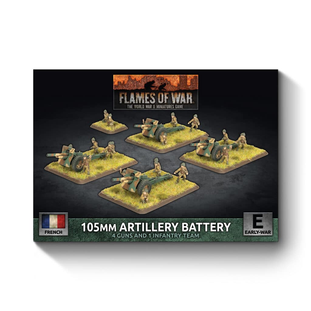 Flames of War :  105mm Artillery Battery fait partie des nouveautées de cette superbe sortie si chère aux français de Flames of War Early War