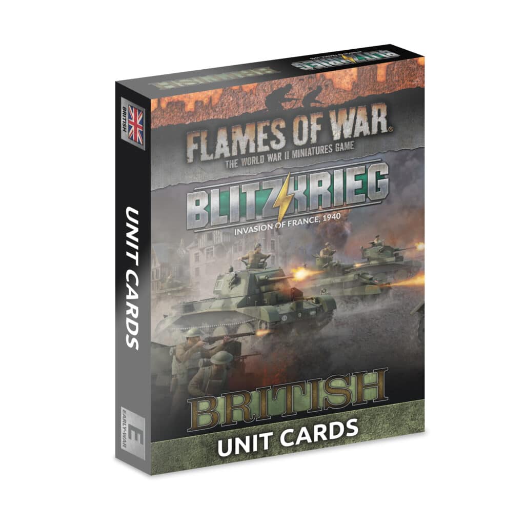Blitzkrieg British Unit Cards (x28 Cards) fait partie des nouveautées de cette superbe sortie si chère aux français de Flames of War Early War