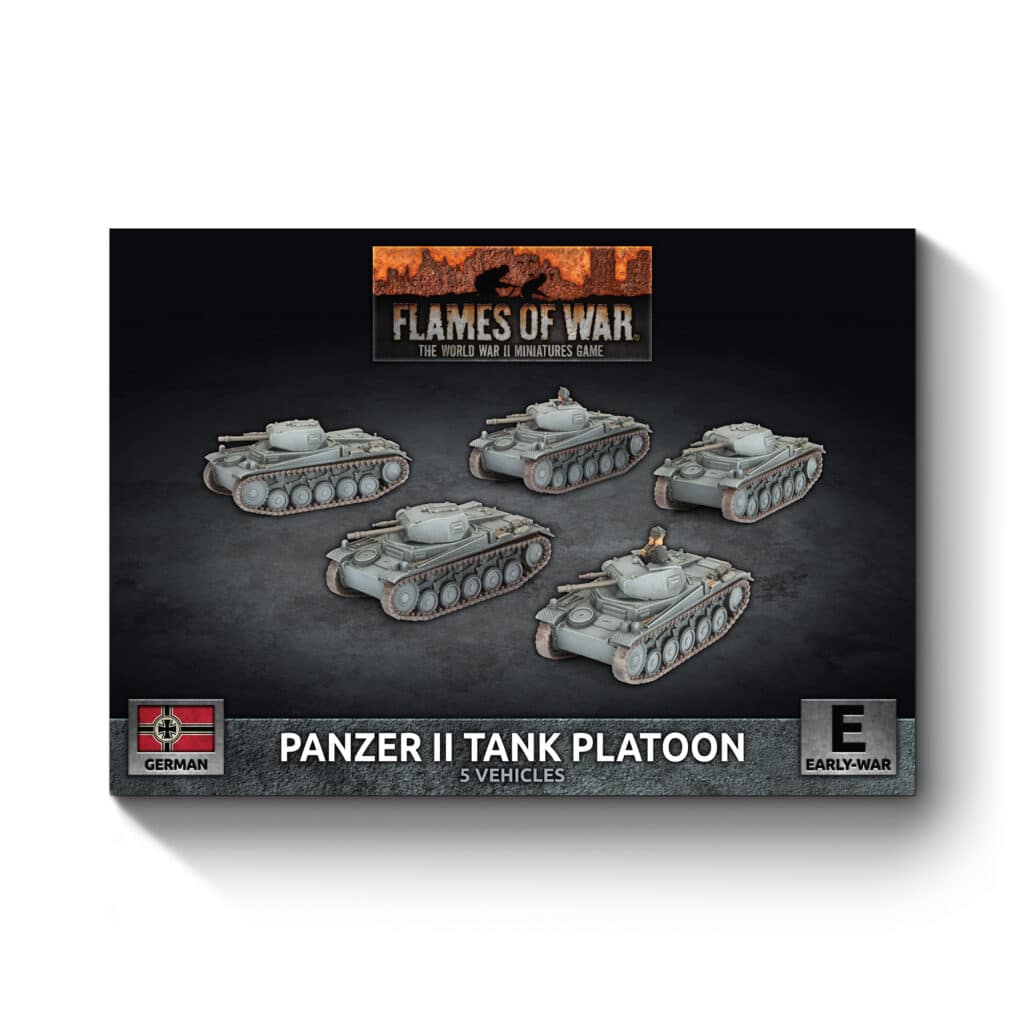 Flames of War : German Panzer II Platoon fait partie des nouveautées de cette superbe sortie si chère aux français de Flames of War Early War