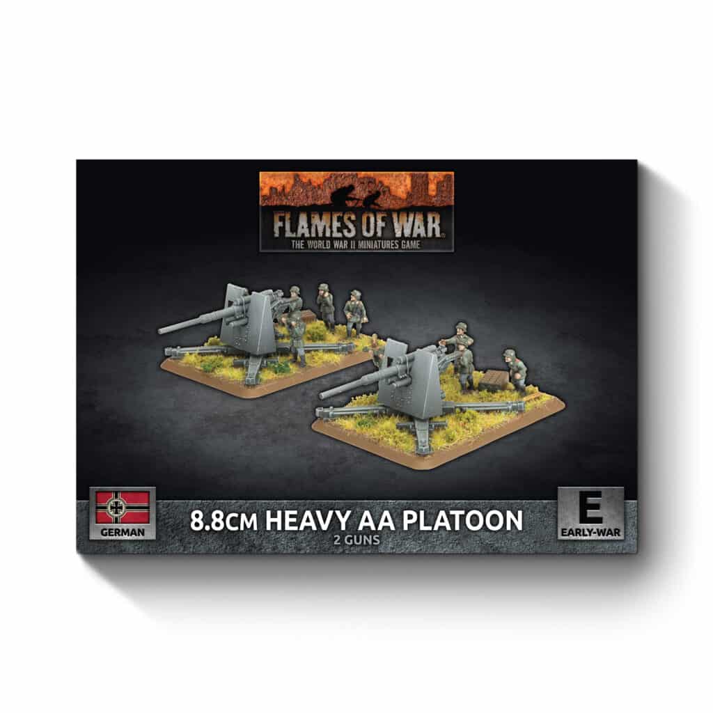 Flames of War : 8.8cm Heavy AA Platoon (Early) fait partie des nouveautées de cette superbe sortie si chère aux français de Flames of War Early War